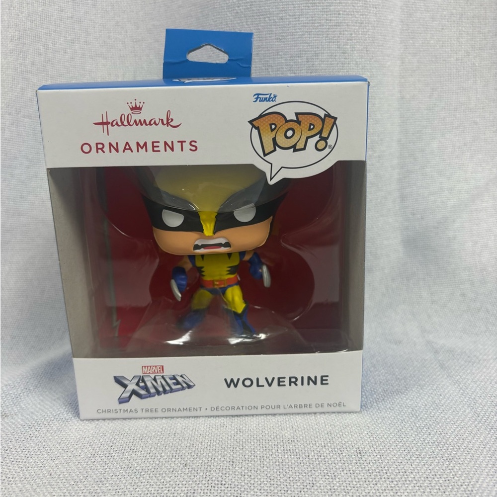 Hallmark Marvel Yellow and Blue Wolverine Pop Ornament XMen Funko NIB‎